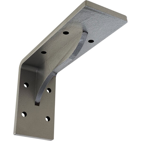 Ekena Millwork Embrey Steel Bracket, Hammered Silver 2"W x 6"D x 3 3/4"H BKTM02X06X03EBHSV - main